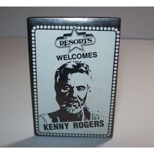 Kenny Rogers Resorts Casino Hotel Atlantic City NJ Pinback Button Badge Vintage